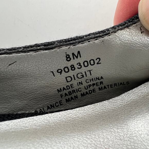 Etienne Aigner Digit Wedge Womens 8M Black Bow Canvas Open Toe Cork Wedge Heels - Picture 11 of 12